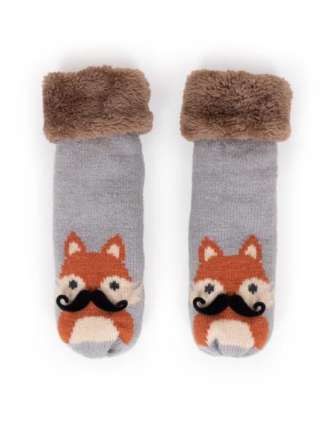 Fox Mittens Slate Grey - BouChic 