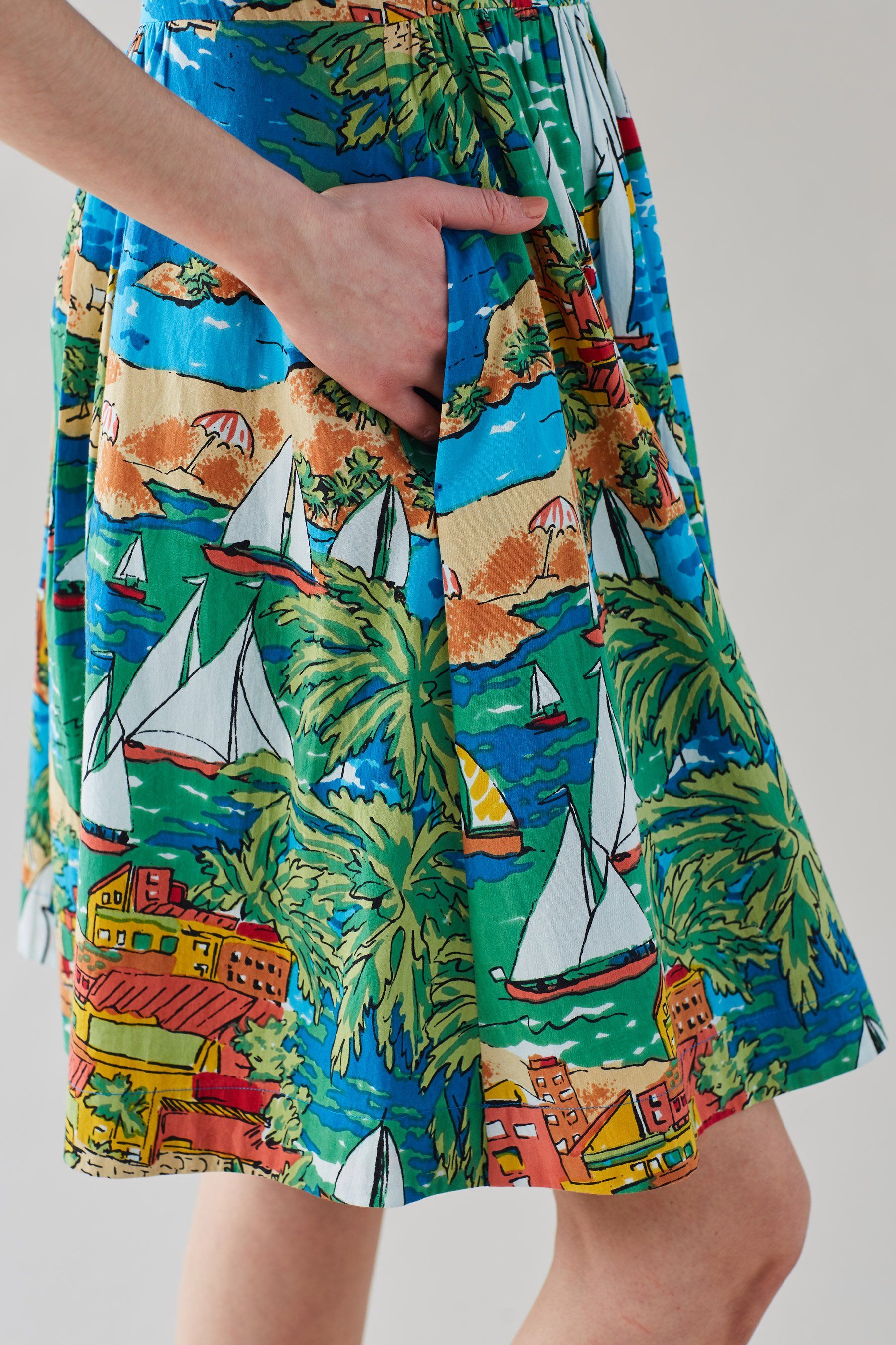 Emily & Fin Frankie San Jose Bay Print Shirt Dress - BouChic Emily & Fin Frankie San Jose Bay Print Shirt Dress - BouChic