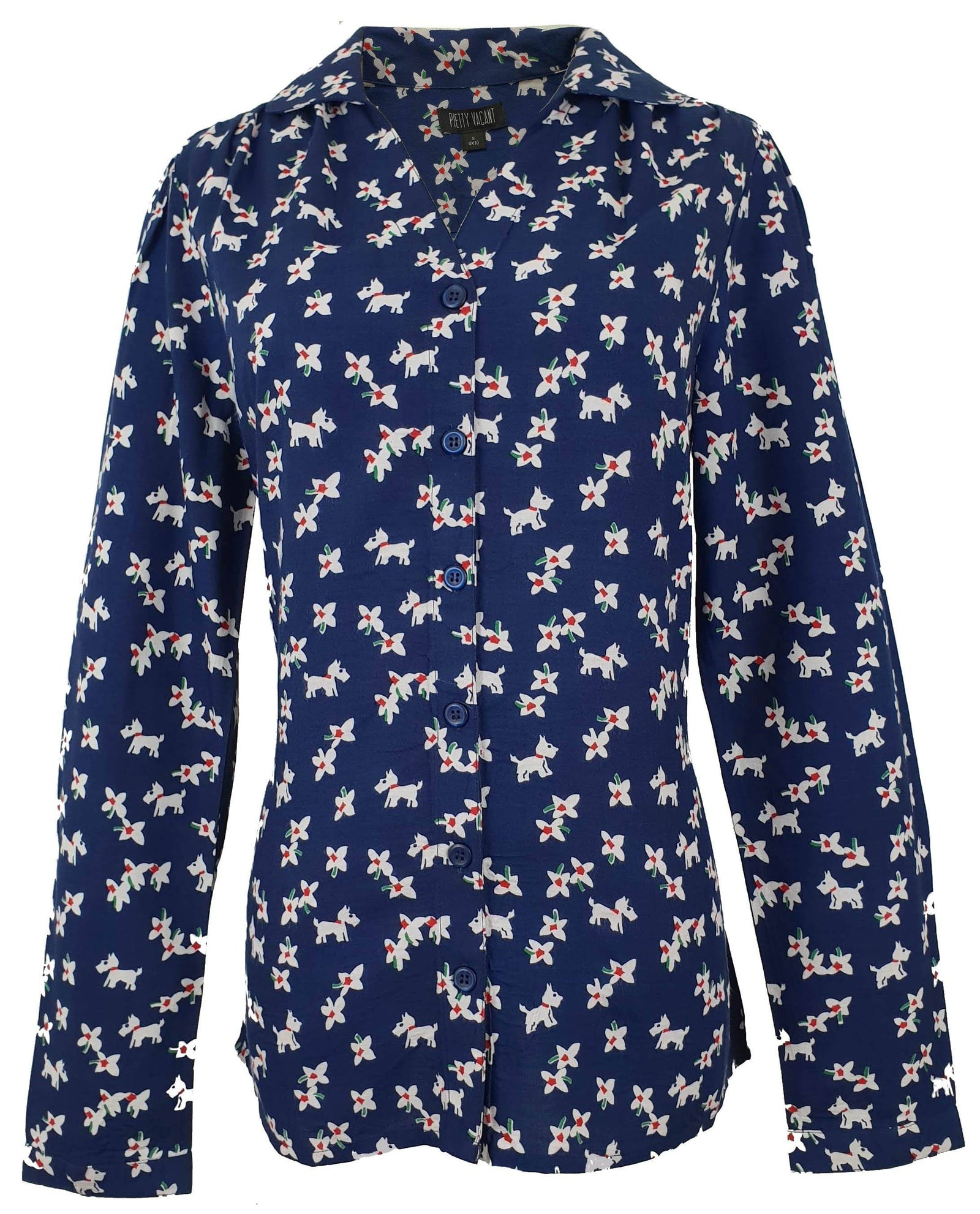 Pretty Vacant Gabby Doggy Print Shirt - BouChic 