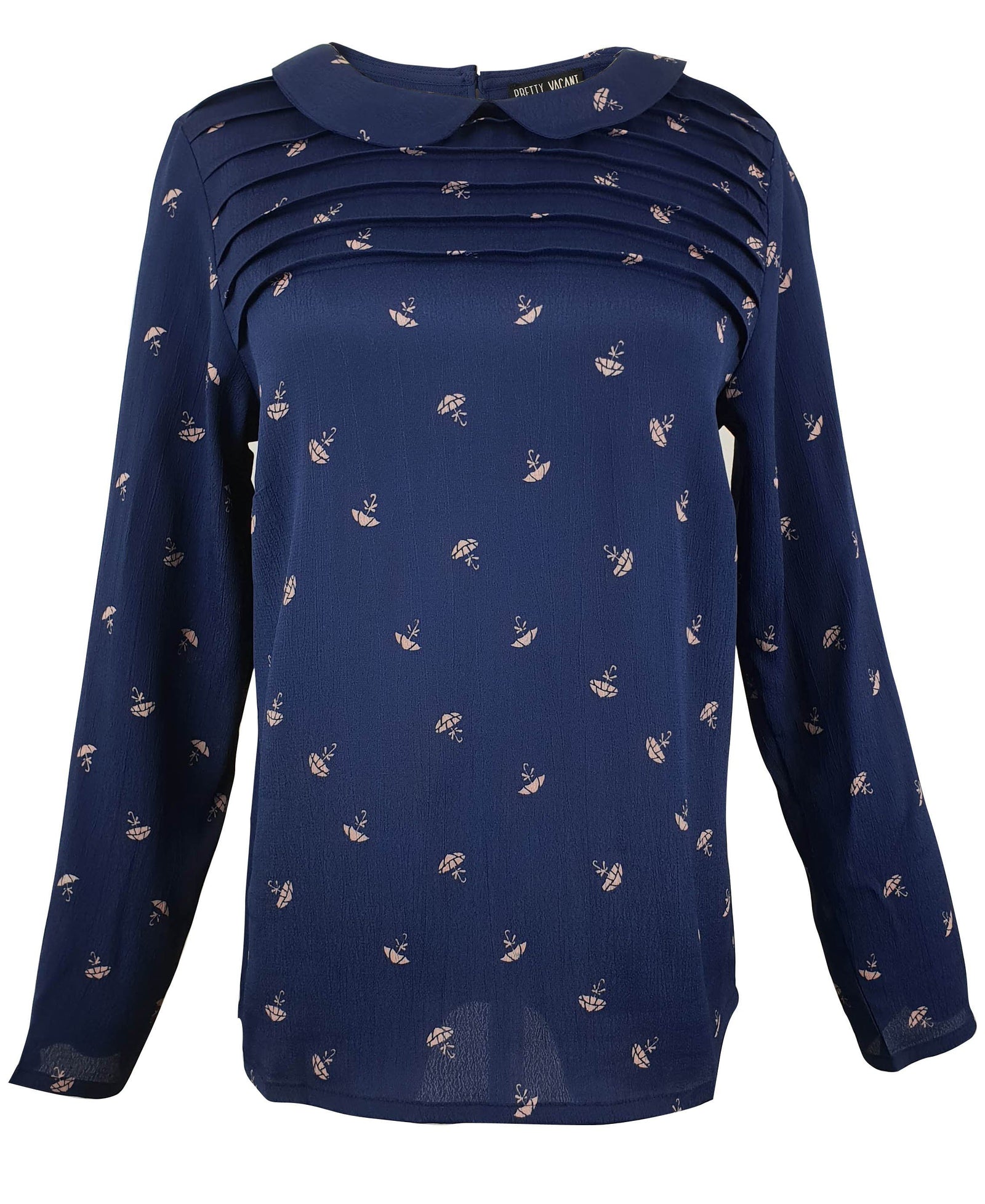 Gemma Pretty Vacant Umbrella Print Top - BouChic 