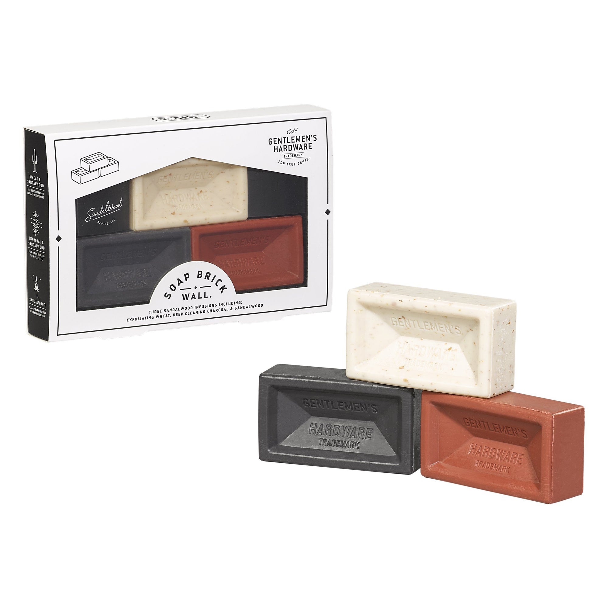 Gentlemen's Hardware Mini Brick Soaps, Pack of 3 - BouChic 