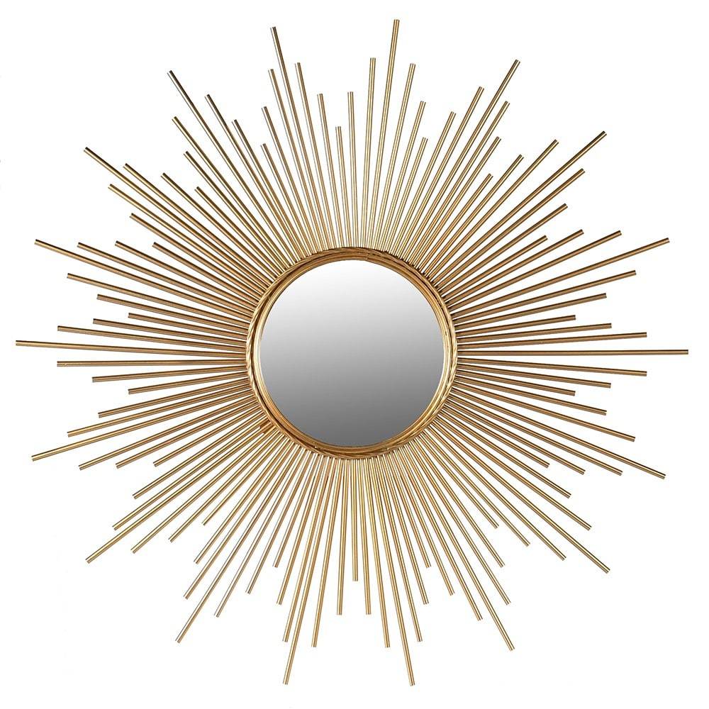 Gold Sunburst Wall Mirror - BouChic 
