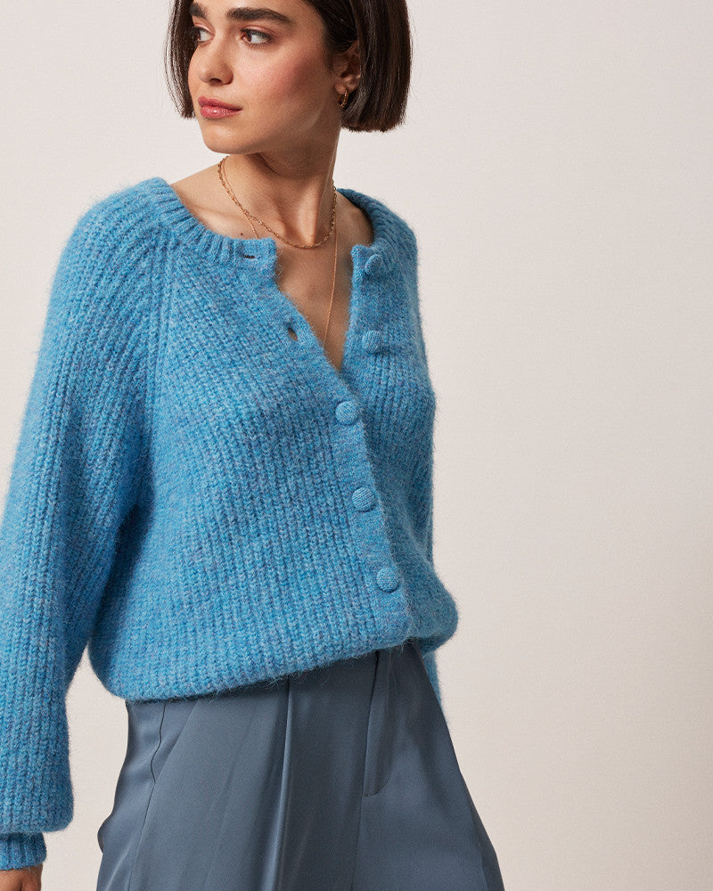 Grace & Mila Gaiton Cardigan Blue - BouChic 
