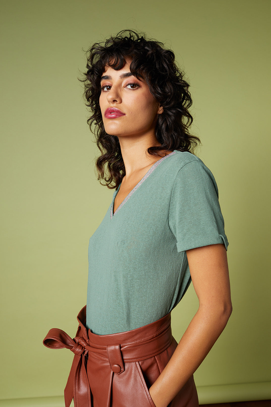 Grace & Mila Hamilton T-shirt Green - BouChic 