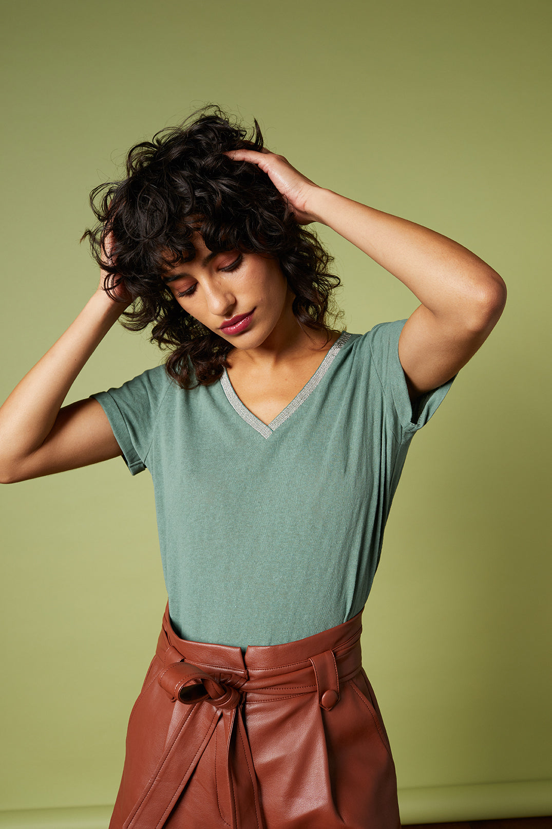 Grace & Mila Hamilton T-shirt Green - BouChic 