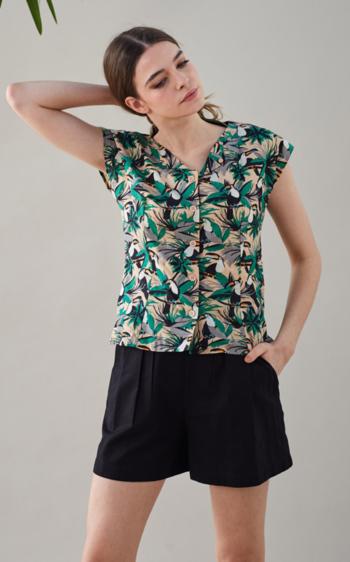Jodie Tropical Toucan Top Emily & Fin - BouChic 