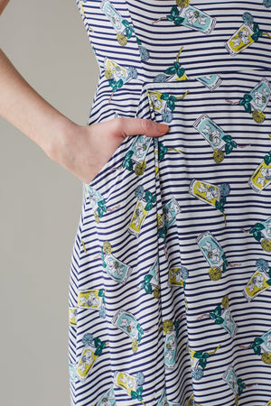 Lemon Stripe Dress - BouChic 