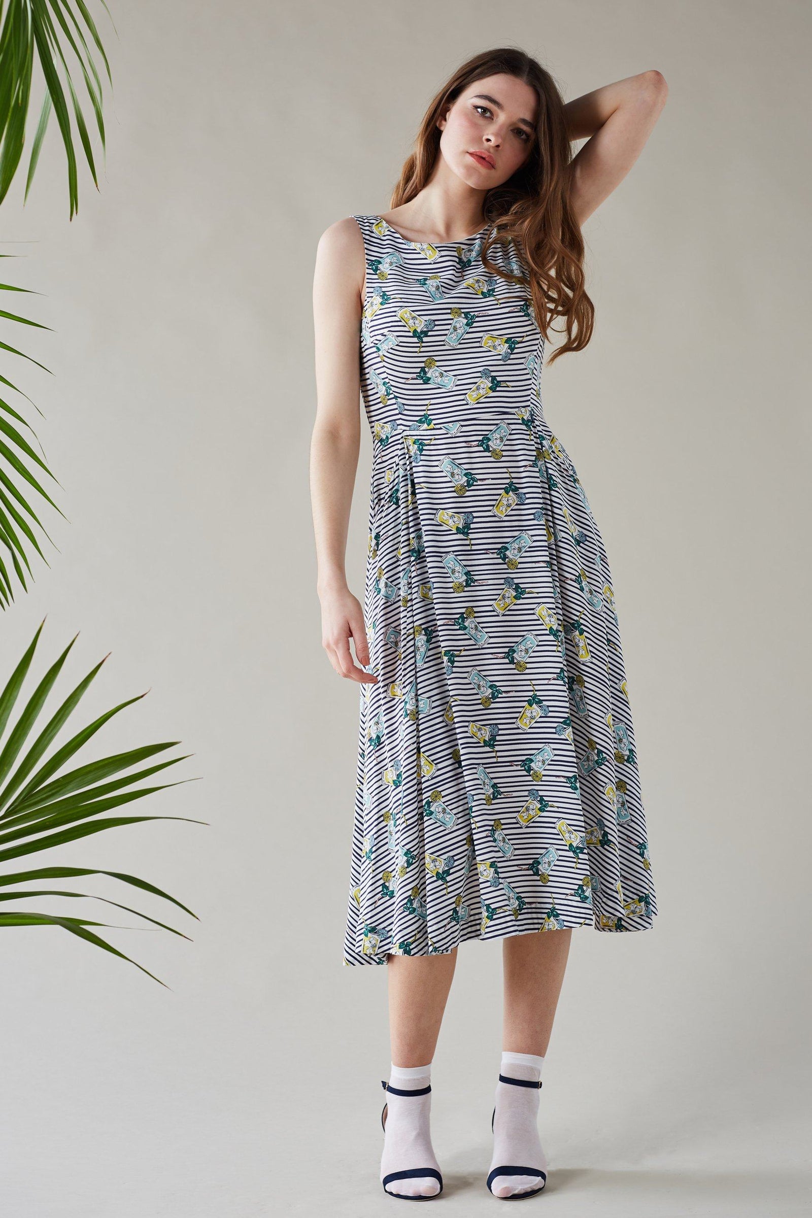 Lemon Stripe Dress - BouChic 