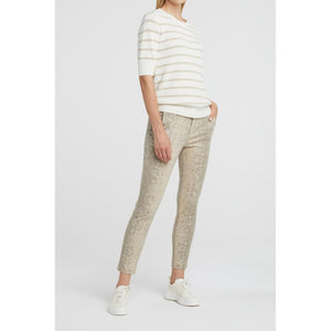 Lurex Sweater With Stripe Print - BouChic 