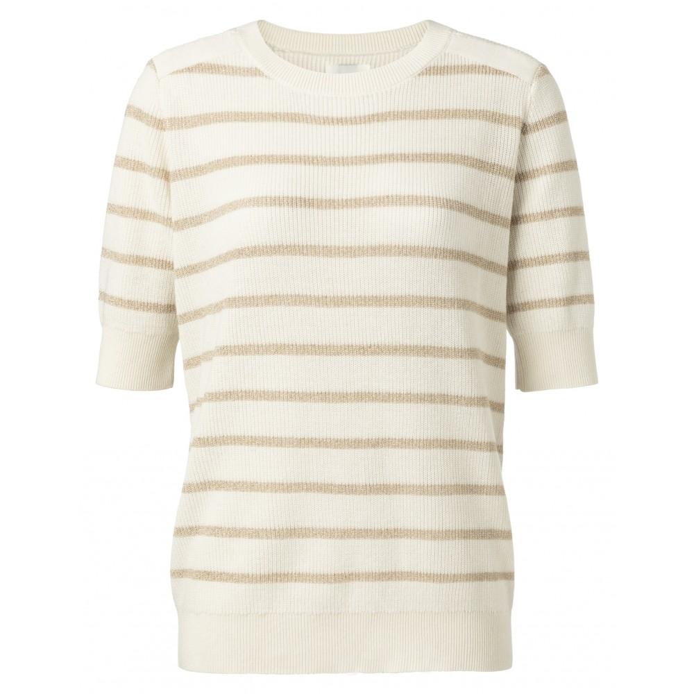 Lurex Sweater With Stripe Print - BouChic 