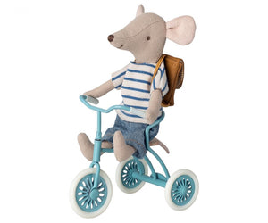 Maileg Abri à Tricycle for Mouse Petrol blue - BouChic 