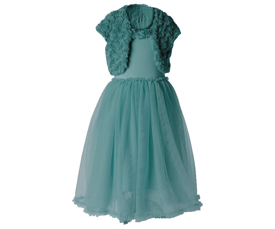 Maileg Ballerina Dress 2-3 years Petrol Blue - BouChic 