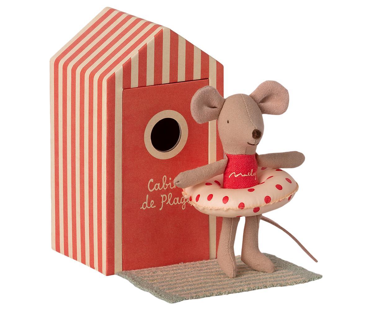Maileg Beach Little Sister Mouse & Cabin - BouChic 