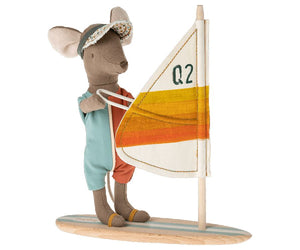 Maileg Beach Mouse Big Brother Surfer - BouChic 