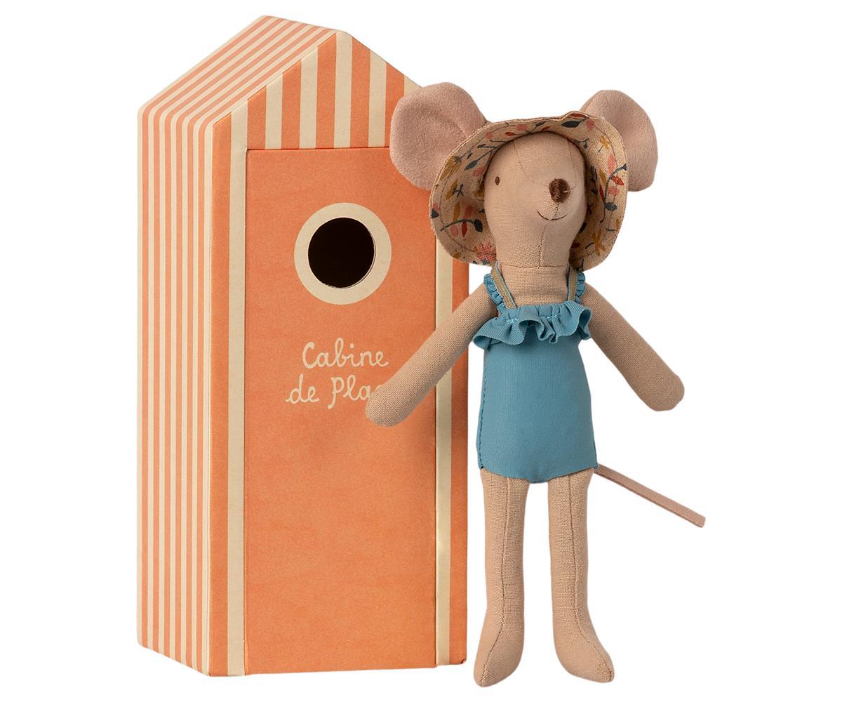 Maileg Beach Mummy Mouse & Cabin - BouChic 