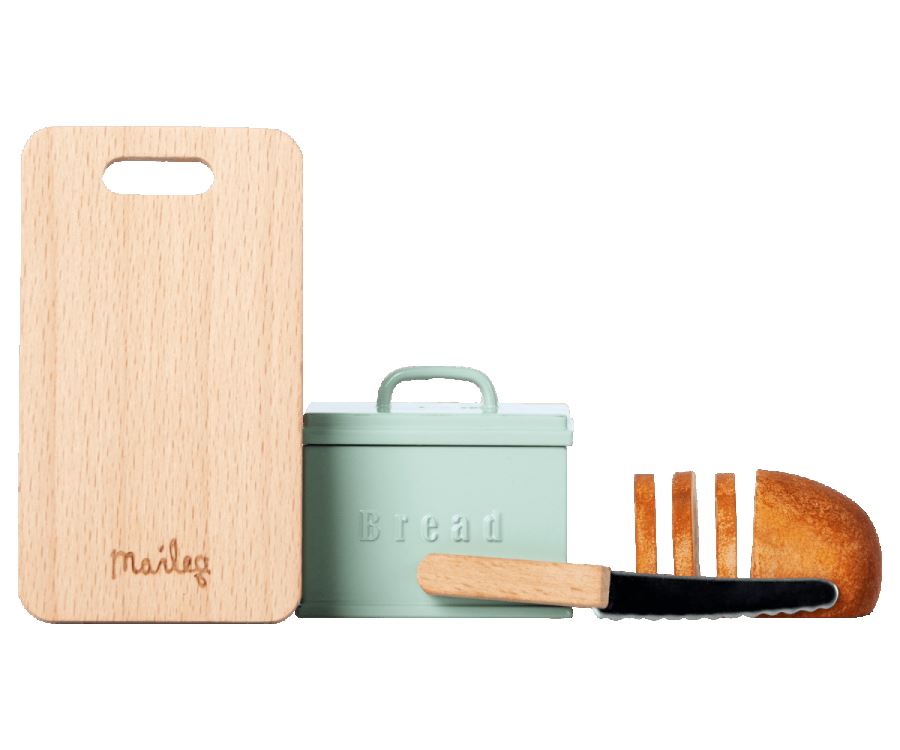 Maileg Bread Bin, Board & Knife - BouChic 