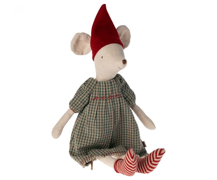 Maileg Christmas Mouse Medium Girl - BouChic 
