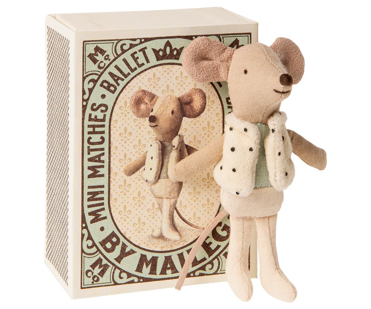 Maileg Dancer in Matchbox Little Brother Mouse - BouChic 