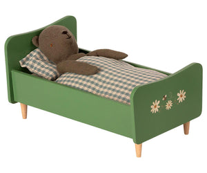 Maileg Wooden Bed Teddy Dad Dusty Green - BouChic 