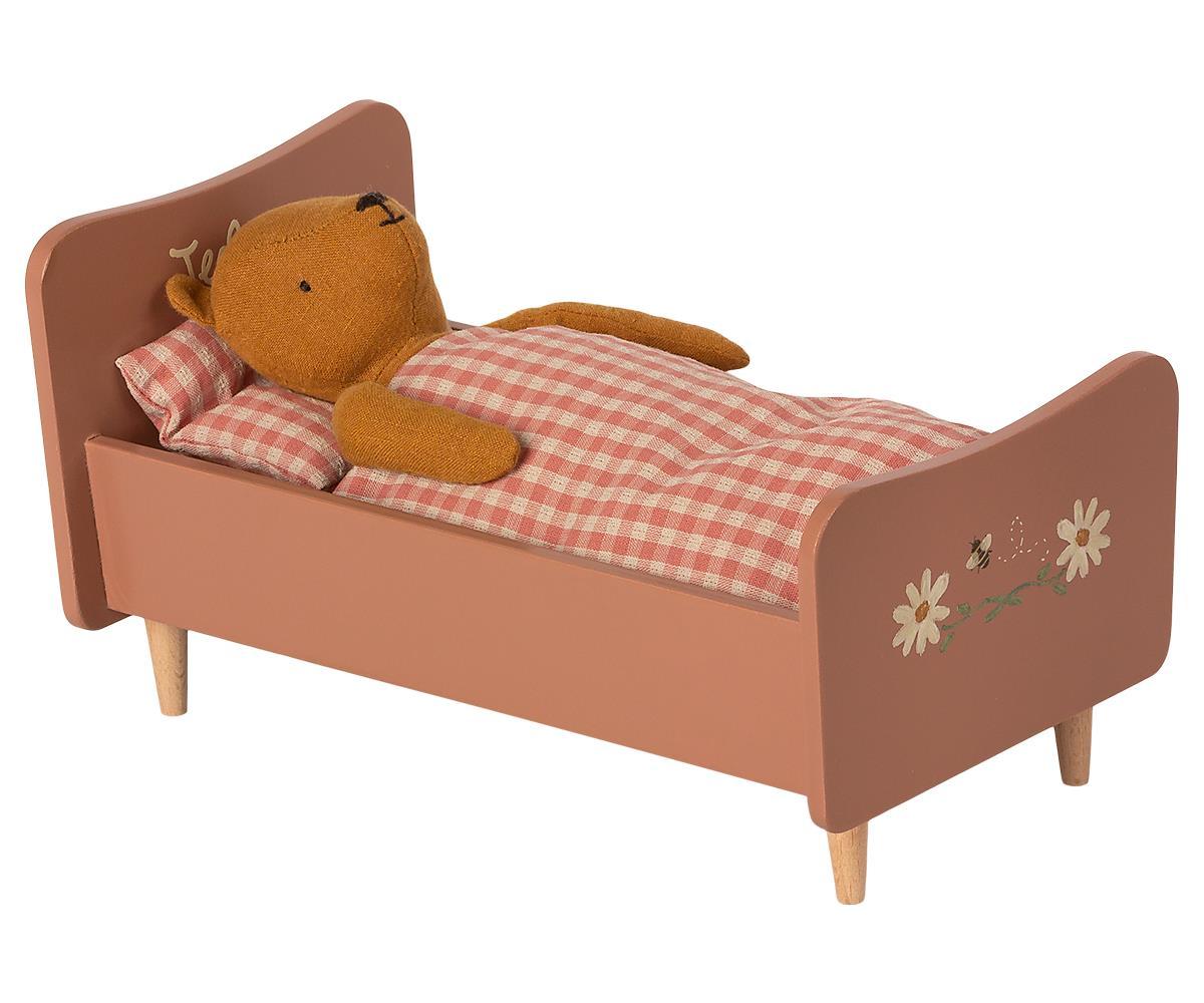 Maileg Wooden Bed Teddy Mum Rose - BouChic 