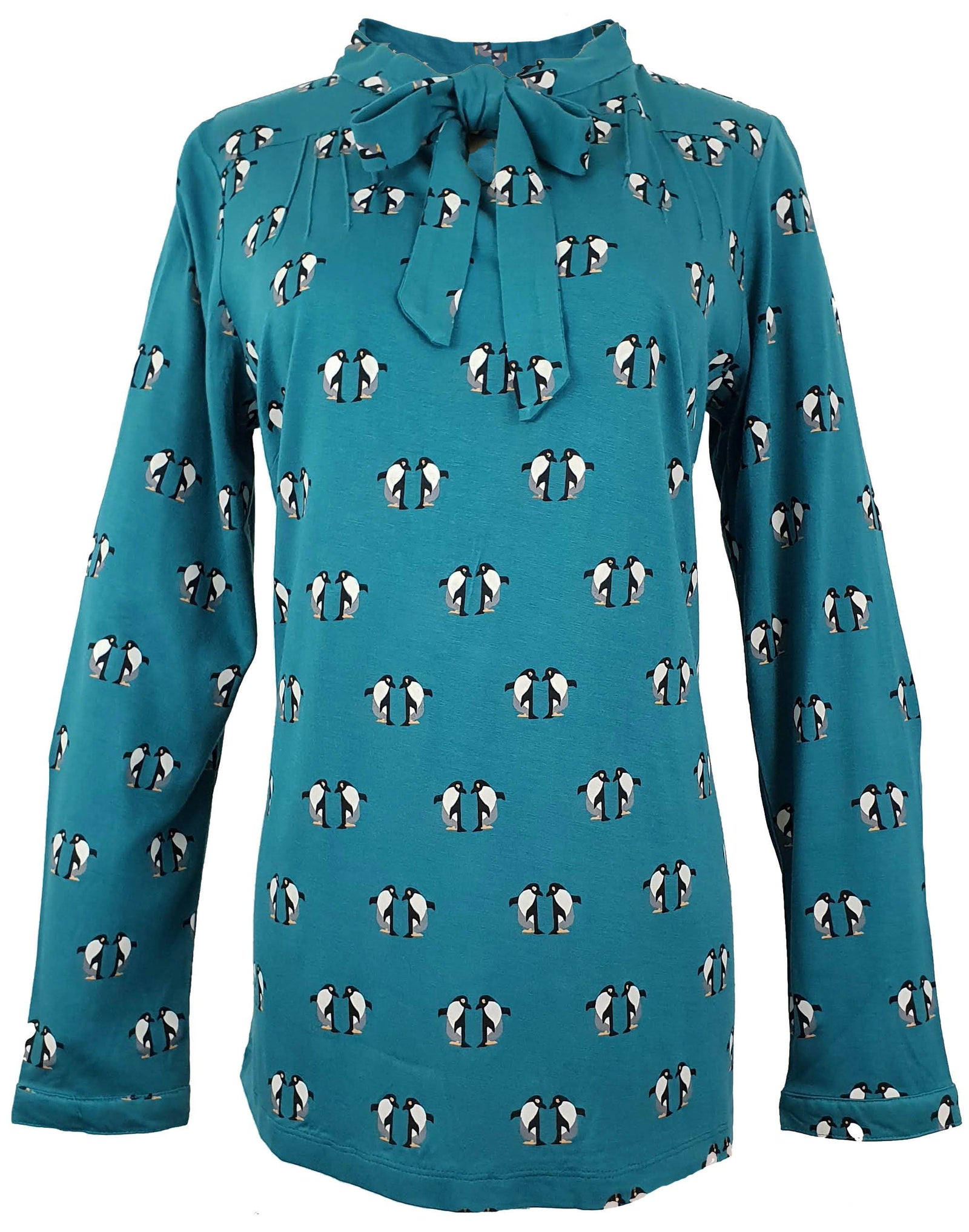 Megan Penguin Print Shirt - BouChic 