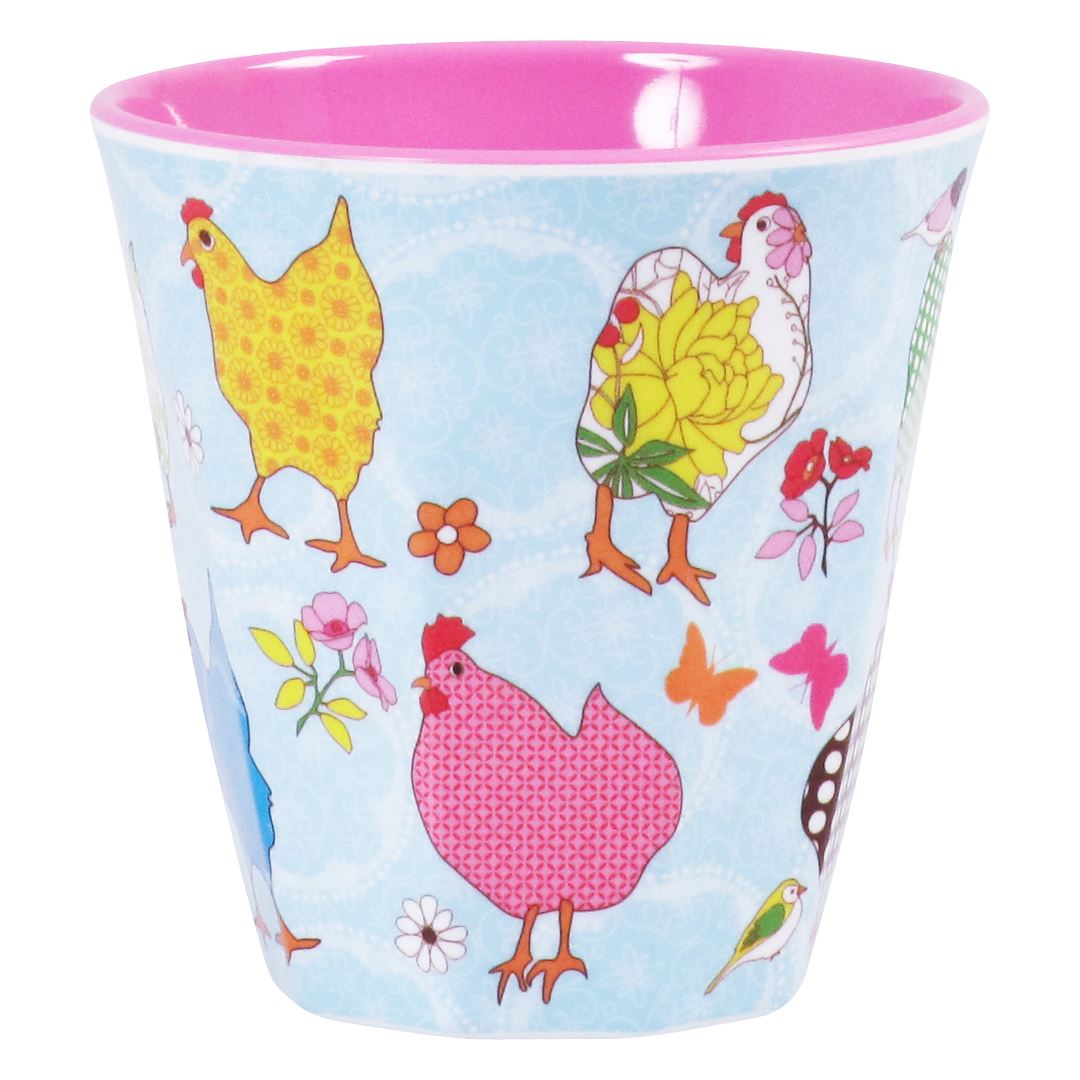 Melamine Cup Two Tone Hen Design - BouChic 