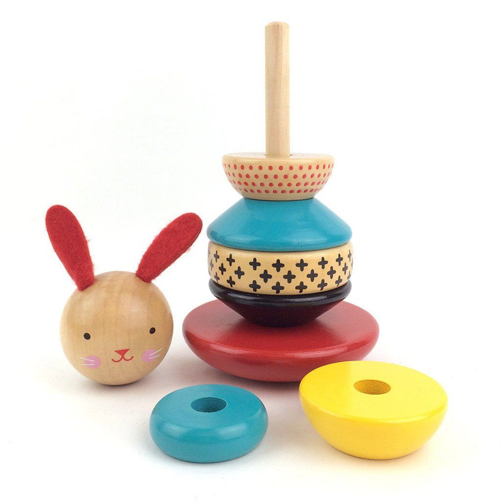 Modern Bunny Wooden Stacking Toy - BouChic 