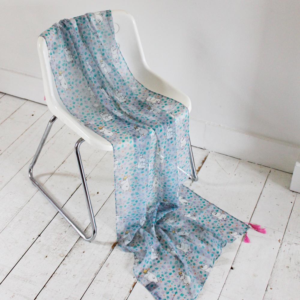 Moomin and Snorkmaiden Scarf Floral - BouChic 