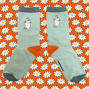 Moomin Glitter Socks Mint Green - BouChic 