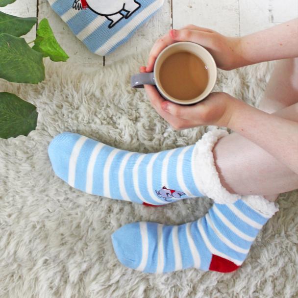 Moomin Stripe Slipper Socks Moomin - BouChic 