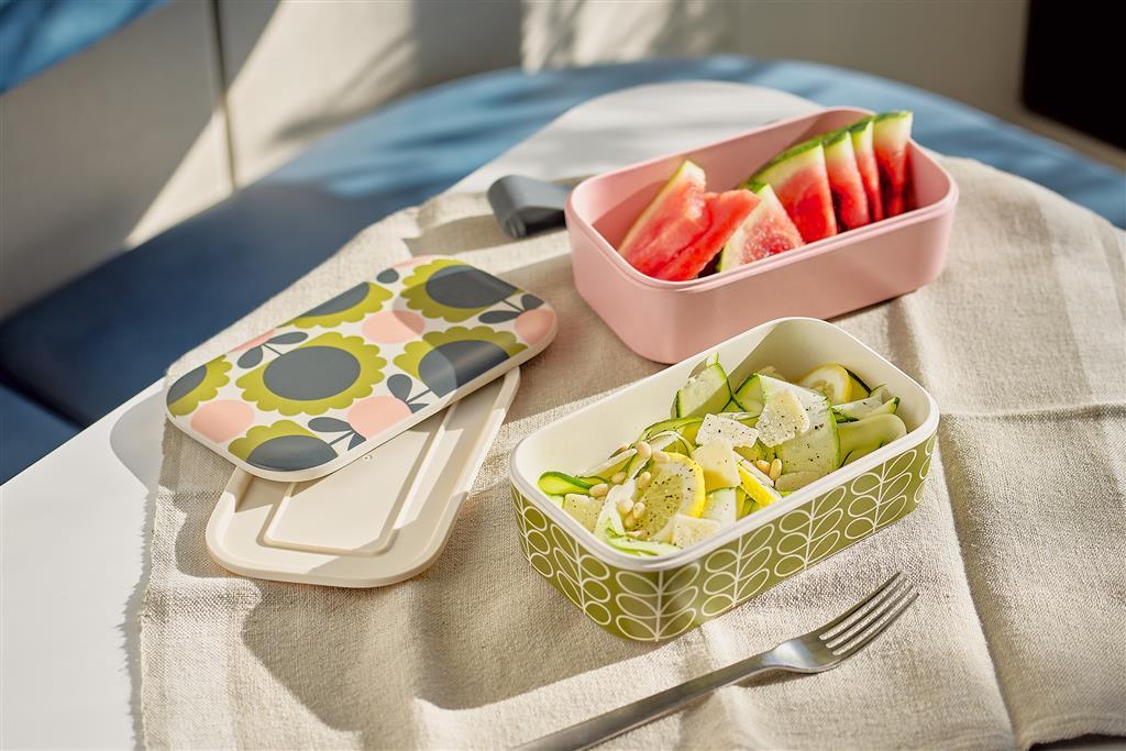 Orla Kiely Bamboo 2-Tier Lunch Box - Scallop Flower Forest - BouChic 