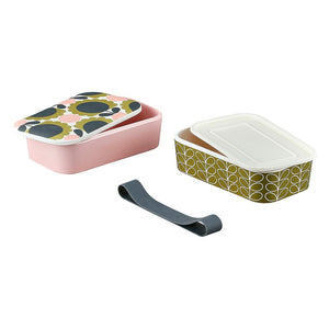 Orla Kiely Bamboo 2-Tier Lunch Box - Scallop Flower Forest - BouChic 