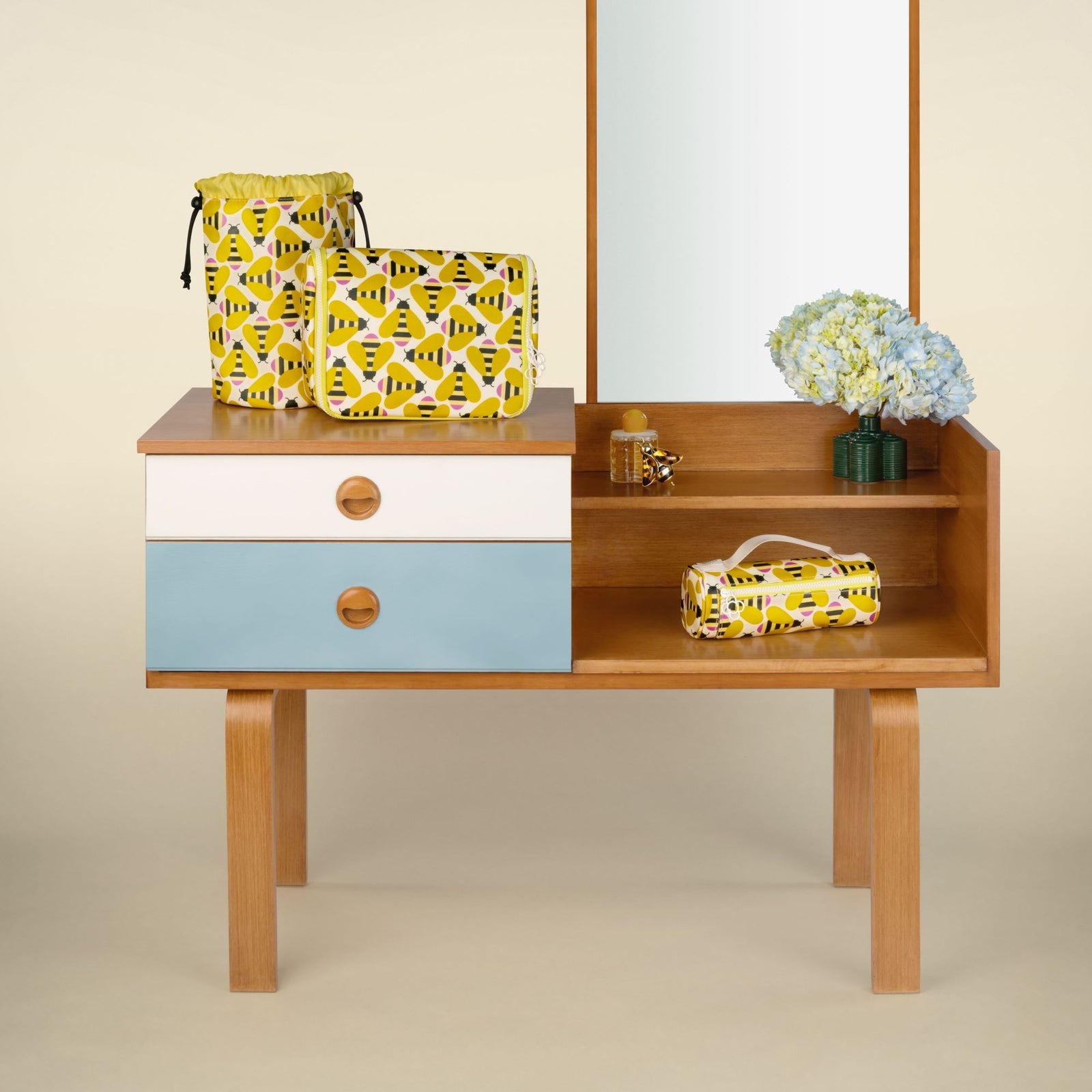 Orla Kiely Busy Bee Pencil Case Cosmetic Bag - BouChic 