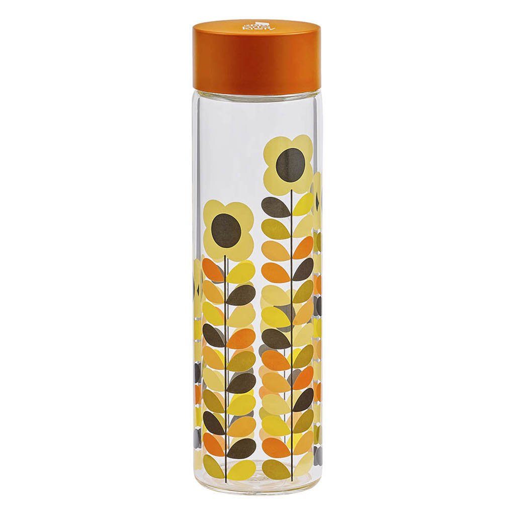 Orla Kiely Glass Water Bottle Multi Stem Daisy 525ml - BouChic 