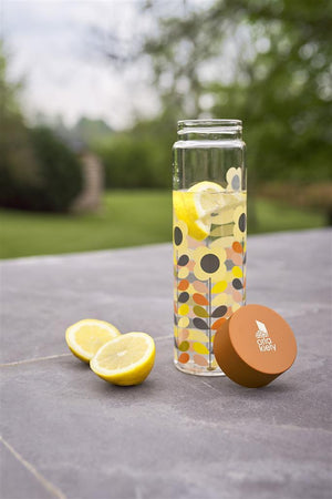 Orla Kiely Glass Water Bottle Multi Stem Daisy 525ml - BouChic 