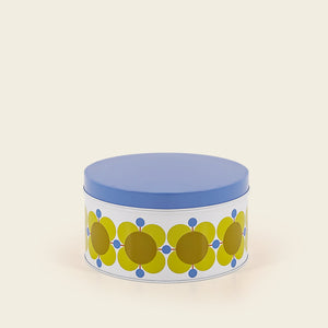 Orla Kiely Set of 3 Round Nesting Cake Tins Sunflower Yellow Sky Blue - BouChic 