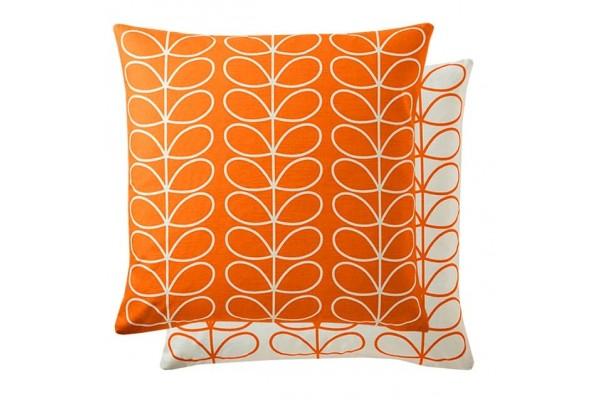 Orla Kiely Small Linear Stem Cushion Persimmon - BouChic 