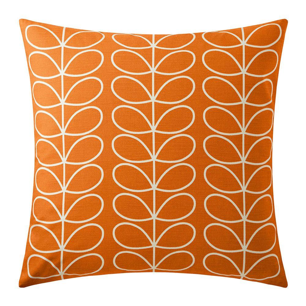 Orla Kiely Small Linear Stem Cushion Persimmon - BouChic 