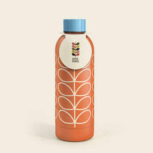 Orla Kiely Stainless Steel Water Bottle Linear Stem Orange - BouChic 