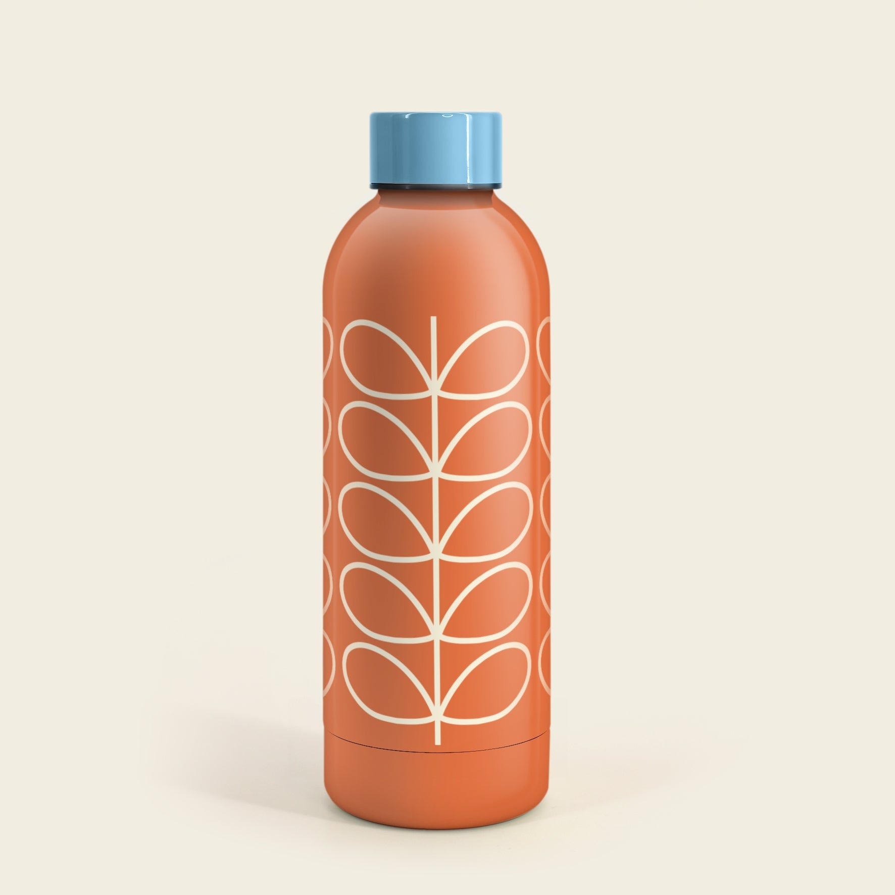 Orla Kiely Stainless Steel Water Bottle Linear Stem Orange - BouChic 