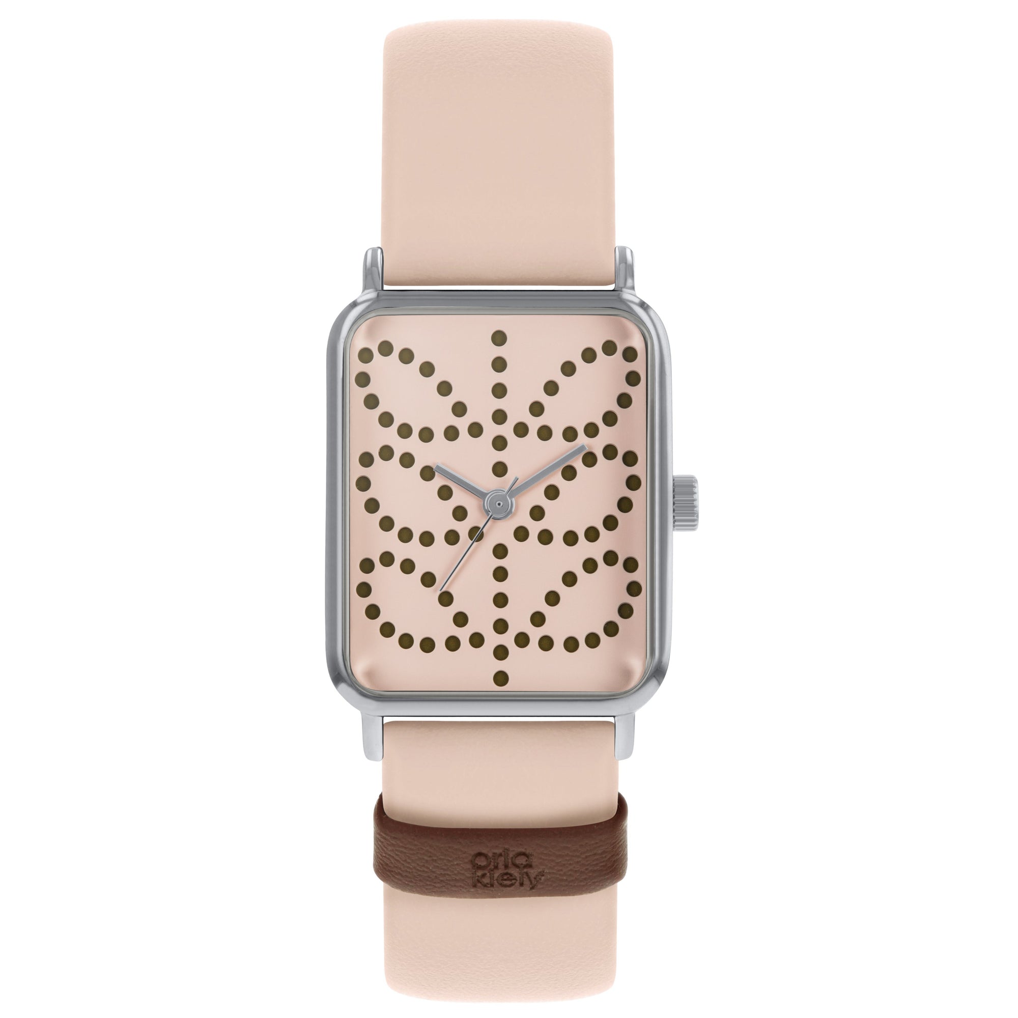 Orla Kiely Stem Print Pink Leather Strap Watch - BouChic 