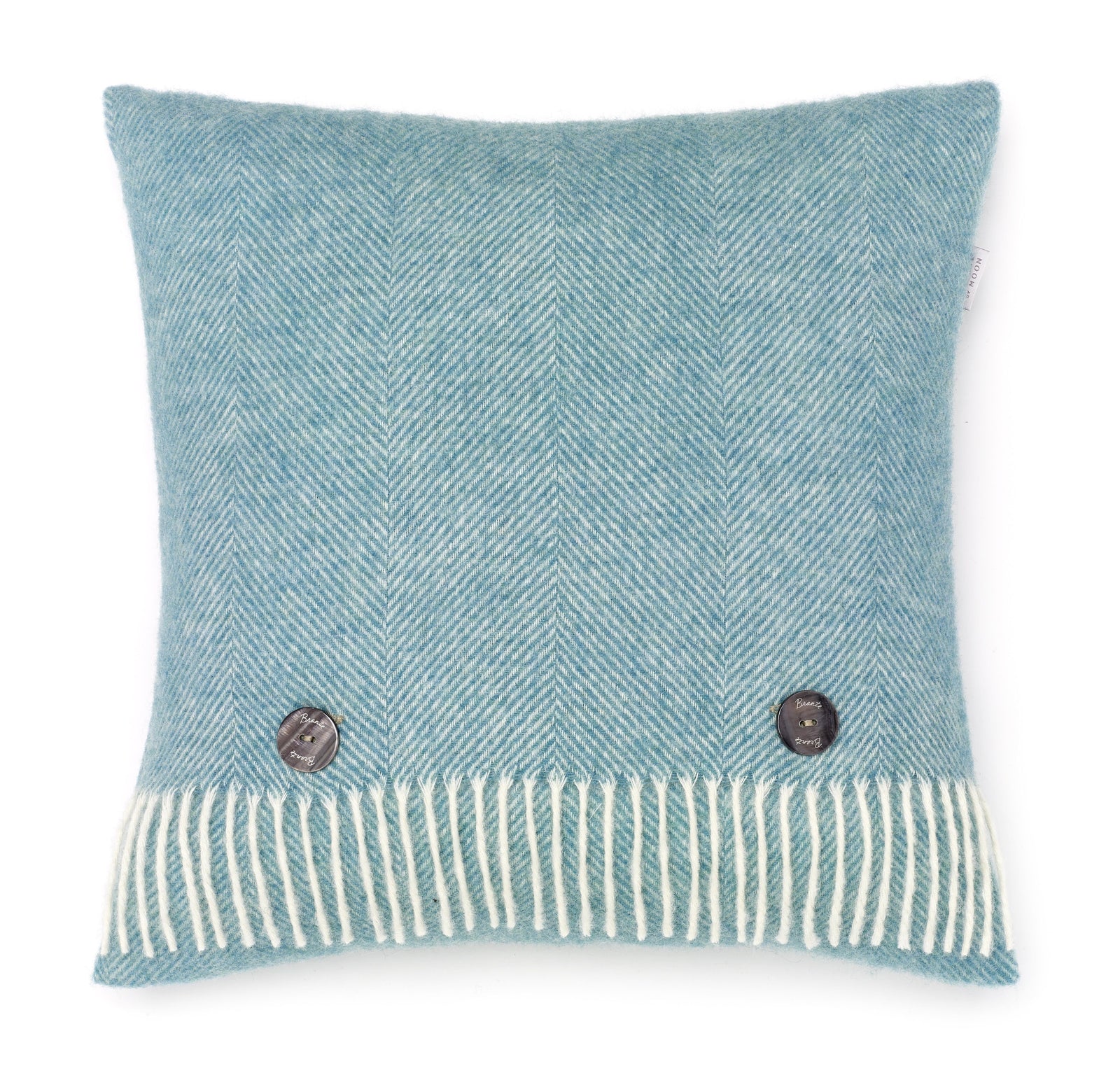 Parquet Lambswool Cushion Aqua - BouChic 