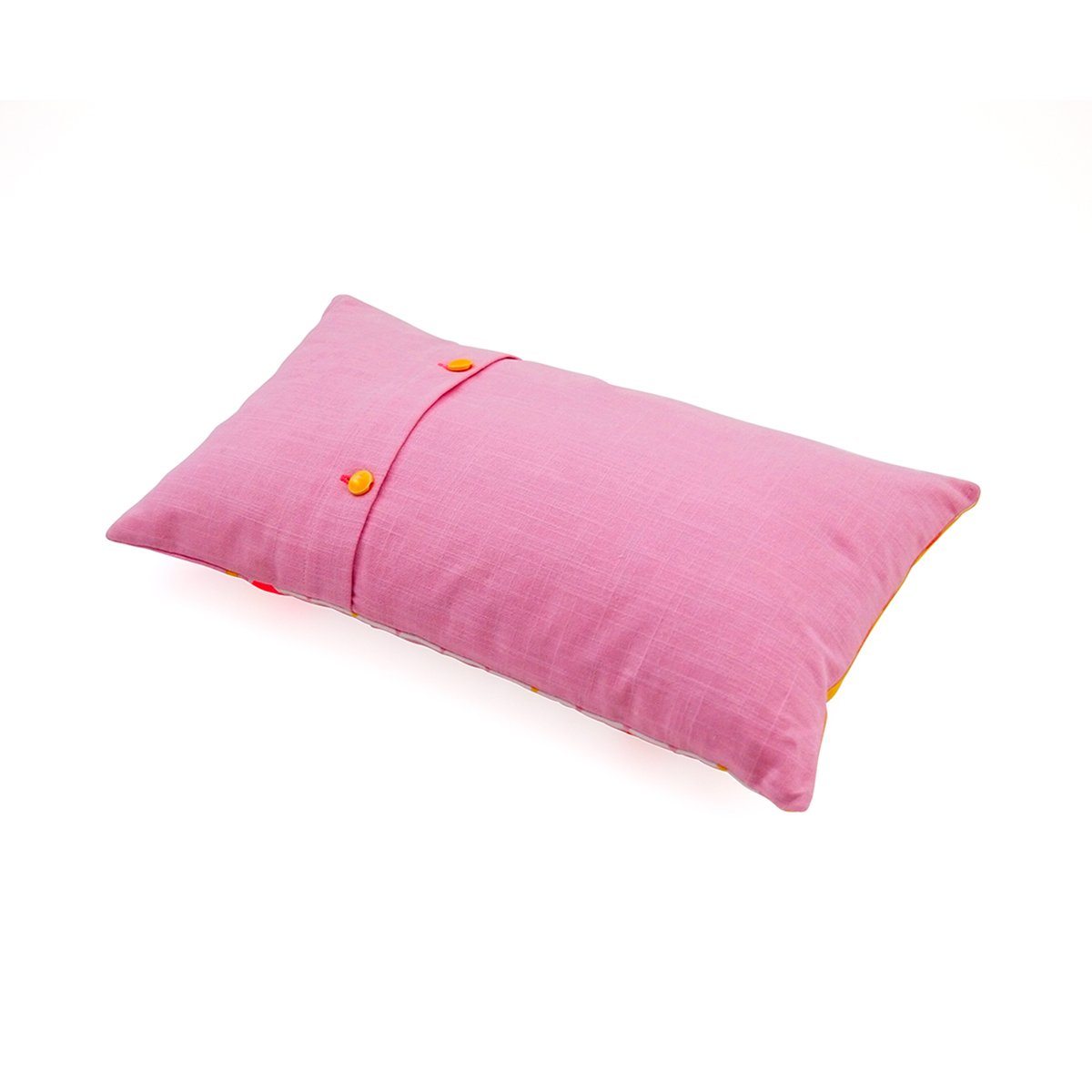 Pink and Orange Triangle Geometric Design Cushion Small - BouChic 