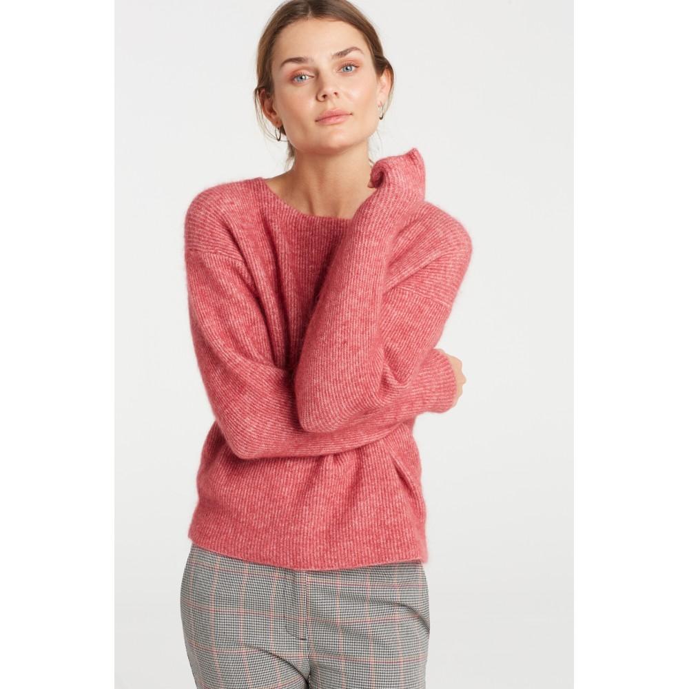 Pink Rouge Ribbed Sweater - BouChic 