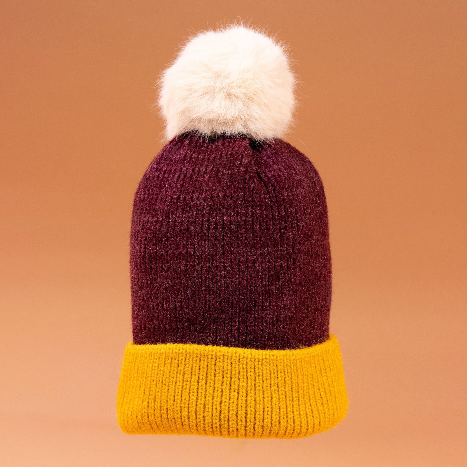 Powder Bonnie Bobble Hat Damson/Mustard - BouChic 