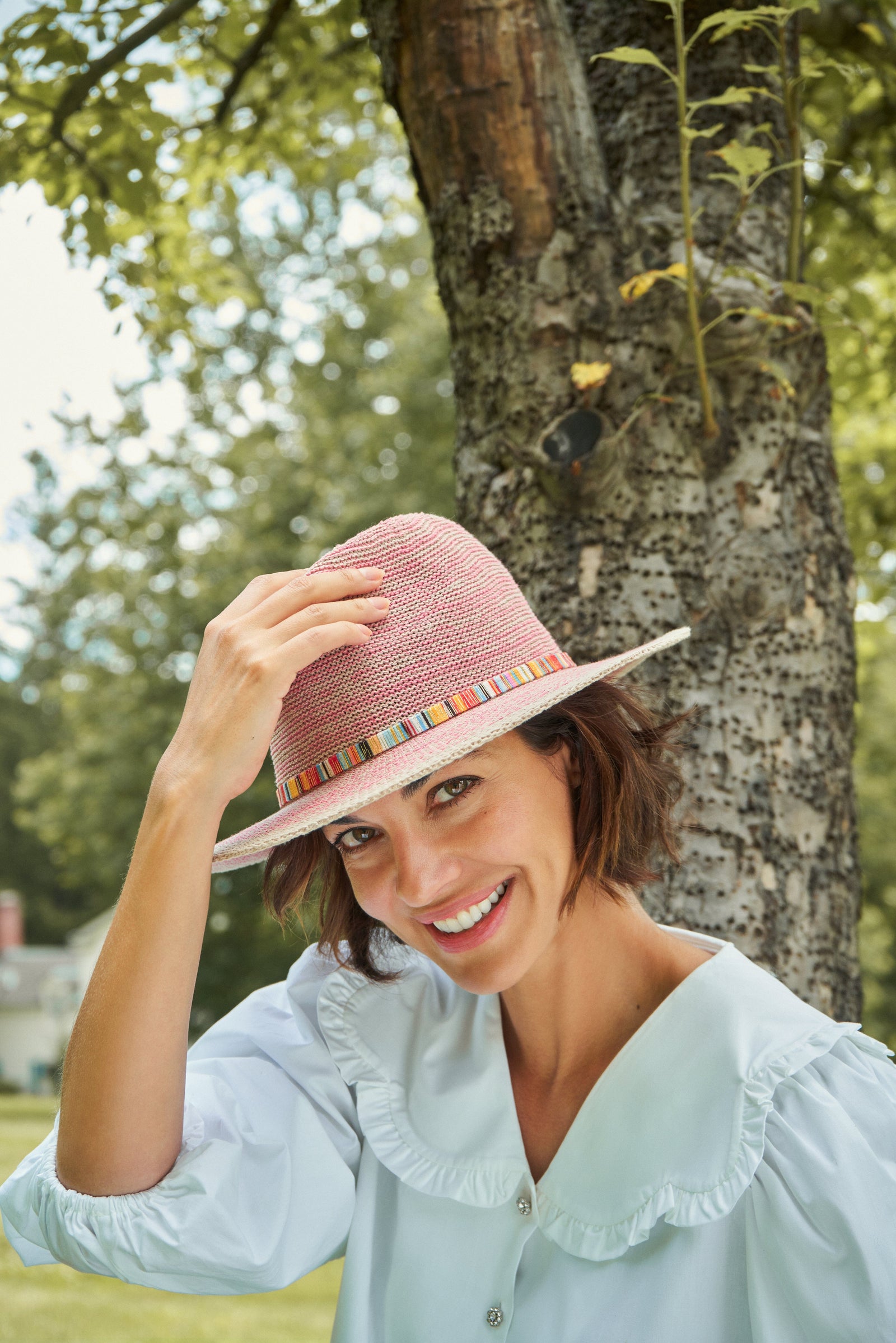 Powder Natalie Hat Fuchsia with Glitter Band - BouChic 