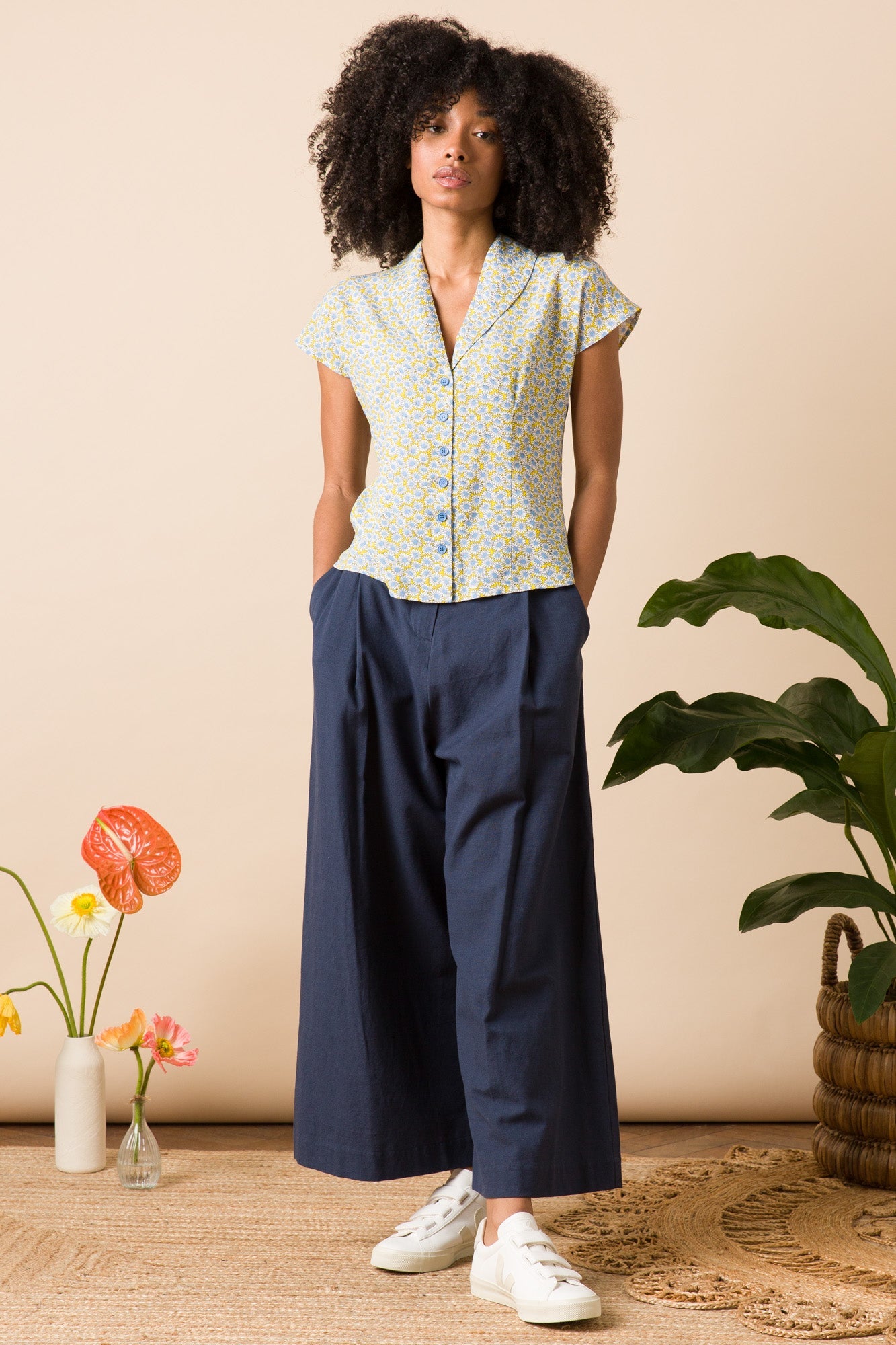 Emily & Fin Evie Blouse Ditsy Yellow Daisy - BouChic 