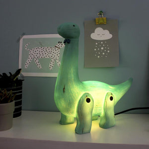 Green Wood Effect Diplodocus Dinosaur Light - BouChic 