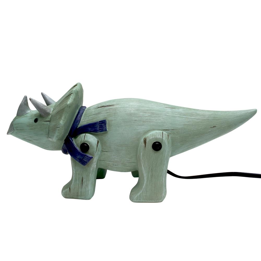 Green Wood Effect Triceratops Dinosaur Light - BouChic 