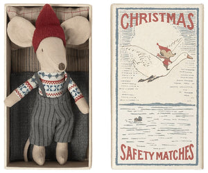 Maileg Christmas Mouse in Matchbox - Big Brother Mouse - BouChic 